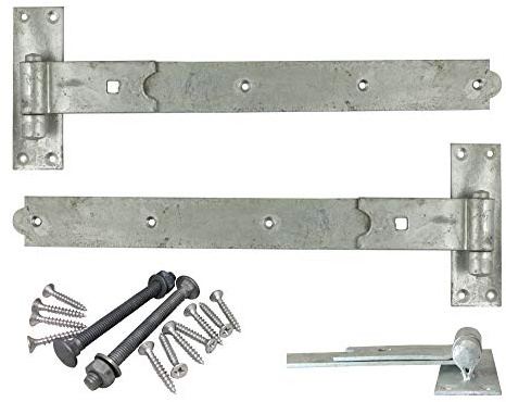 36 900mm Heavy Duty Straight Hook and Band GATE Hinge - HOT Dipped GALVANISED - Includes All Suitable FIXINGS - HBS900G - 1 x Pair - Free Next Working Day DELIVERY