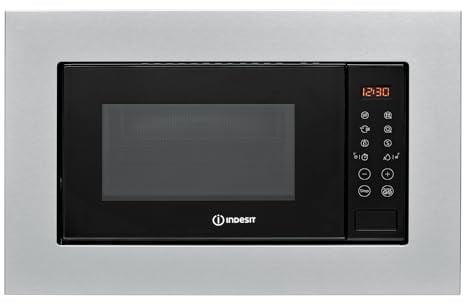 Indesit 20L 800W Built-in Microwave with Grill - Stainless Steel