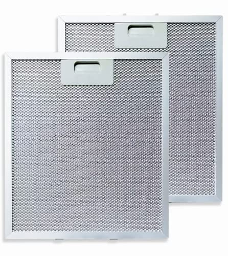 Amazinpure 2X 305x267mm Metallfettfilter für Dunstabzugshaube Filtergitter für AEG Electrolux 405525042-9 4055250429 Elica GRI0009219A KIT0010805 93952919 Whirlpool Bauknecht 480122102168 C00314158