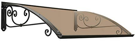 BELLHOUSE COPERTURE Auvent de Fer Modèle Ricciolo Top - P100cm e L 150cm - BRONZÉ
