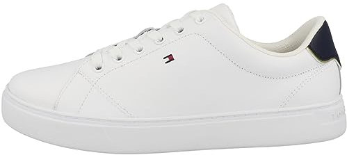 Tommy Hilfiger Damen Cupsole Sneaker Essential Court Schuhe, Mehrfarbig (White/Black), 38