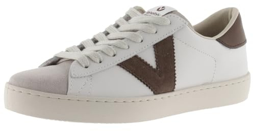 victoria Low-Top Unisex Berlin Leder & Kontrast-Teile & Spaltleder-Zehe 1126142 für Erwachsene Marron 37