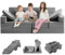 VEVOR Sofá Infantil Convertible 15 Módulos Geométricos Sillón Infantil Funda de Gamuza Esponjosa de Alta Densidad 25D Sofá Modular Más de 30 Combinaciones para Jugar Crear Sala de Juegos para Dormir