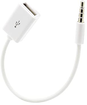 WELLDOER Cable de 3,5 mm macho a USB hembra USB a cable auxiliar de 3,5 mm para dispositivos con convertidor AUX de 3,5 mm a USB