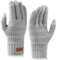 Milduall Gestrickte Handschuhe Touchscreen, Strickhandschuhe Winter Handschuhe Fingerhandschuhe Winterhandschuhe Thermohandschuhe Fäustlinge für Damen Mädchen Outdoor, Grau