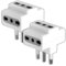 V-TAC 2x Adattatore Multipresa Triplo con 3 Prese 10/16A Bipasso e Spina 16A - 2 Pezzi - Adattatore Triplo Multipresa di Corrente per Casa, Ufficio, Negozio, Azienda, Bianco - 60x47x40 mm