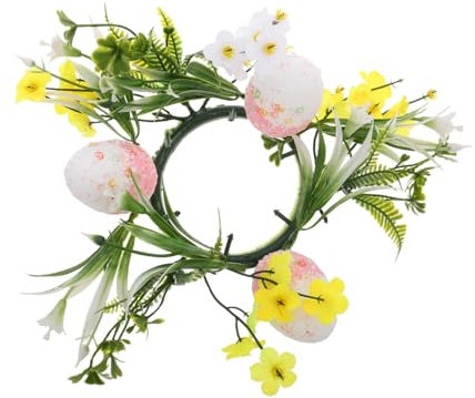 Alipis Guirnalda de Velas Decorativa de Pascua con Huevos Artificiales para Primaveral