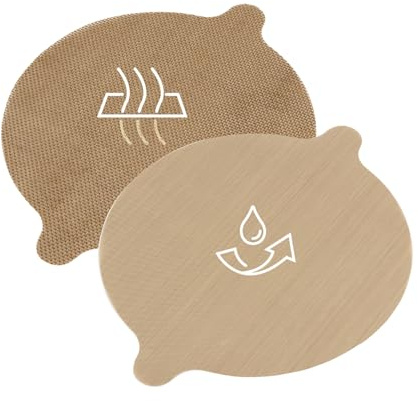 GOURMETmaxx Dauerbackfolie 2-in-1 für Heißluftfritteusen – als Dauerbackpapier nutzbar | zuschneidbare Dauerbackmatte mit Laschen | spülmaschinenfest | auch für Unterhitze | 100 x wiederverwendbar