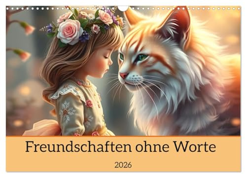 Freundschaften ohne Worte (Wandkalender 2026 DIN A3 quer), CALVENDO Monatskalender: Unzertrennliche Freundschaften, die das Herz berühren. (CALVENDO Tiere)
