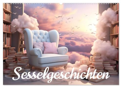Sesselgeschichten (Wandkalender 2026 DIN A2 quer), CALVENDO Monatskalender: Fantasiereisen für Leseratten (CALVENDO Hobbys)