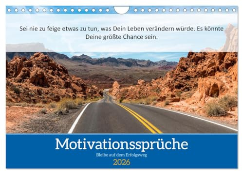 Motivationssprüche Erfolgsweg (Wandkalender 2026 DIN A4 quer), CALVENDO Monatskalender: Hast du deinen Weg zum Erfolg bereits gefunden? (CALVENDO Gesundheit)