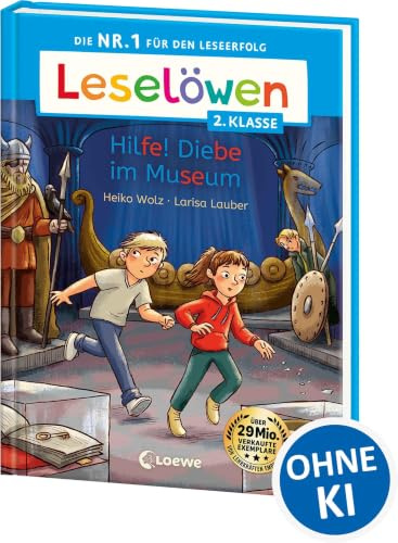 Leselöwen 2. Klasse - Hilfe! Diebe im Museum: Die Nr. 1 für den Leseerfolg - Mit Silbenfärbung und Leselernschrift ABeZeh - Erstlesebuch für Kinder ab 7 Jahren