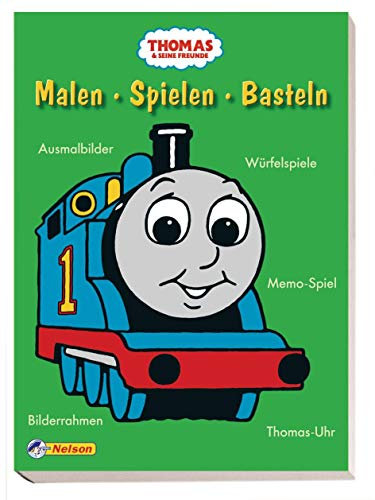 Thomas und seine Freunde - Malen, Spielen, Basteln: Ausmalbilder, Würfelspiele, Memo-Spiel, Bilderrahmen, Thomas-Uhr