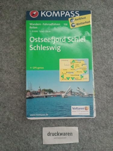 KOMPASS Wanderkarte Ostseefjord Schlei, Schleswig: Wanderkarte mit Radrouten und Reitwegen. GPS-genau. 1:35000 (KOMPASS-Wanderkarten, Band 708)