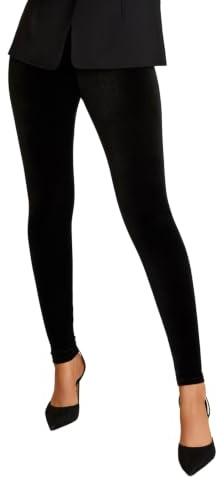 Commando Women's Velvet Legging Pants, Black, XL