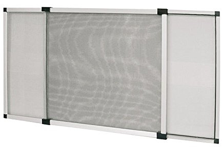 Mediawave Store Zanzariera STARKEN 70x50 cm Estensibile Fino a 132 cm GES50AGSC con scopetta