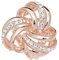 CAREOR, Fermaglio a triplo anello in metallo con diamante per sciarpa da donna, foulard di seta e chiffon, design elegante, moderno e semplice e base metal, colore: Oro rosa, cod. CAREOR EU