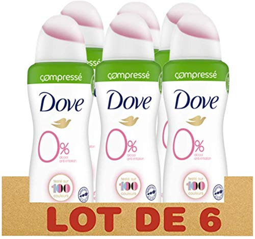 Dove Déodorant Femme Compressé Invisible Care, sans Alcool et Anti-Irritation, 48h de Fraîcheur (Lot de 6 x 100ml)