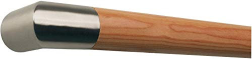 TIBU Lärche Holz Handlauf Geländer 30-500 cm Wandhandlauf Wand Treppe, Länge: 1400 mm / 140 cm / 1,4 m und Enden: Edelstahl Ecke