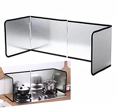 Wuciray Height 30CM Stove Splatter Guard For Cooking Kitchen Anti Splatter Shield Guard Portable Folding Cooker Side Fat Oil Splash Guard Splash Back Splatter Screen For Frying Pan Wall Hob Grease