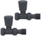 Warmehaus Straight Anthracite Towel Radiator Valves 15mm Twin Pack