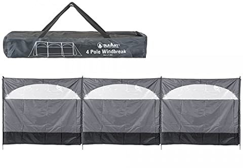 HSS Windbreaker Blocker 150x500cm Camping Caravaning Garden Beach Green Wind Break (Slate Grey)
