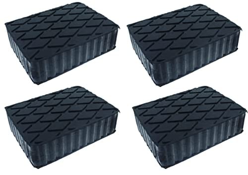 4 Stück Hebebühne Pad Gummipuffer Rechteck Kompatibel mit Ravaglioli Corghi OMCN (160 x 120 x 40 mm)