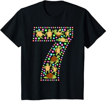 Kinder 7 Jahre alte Schildkröte für Mädchen, Jungen, Schildkröten T-Shirt