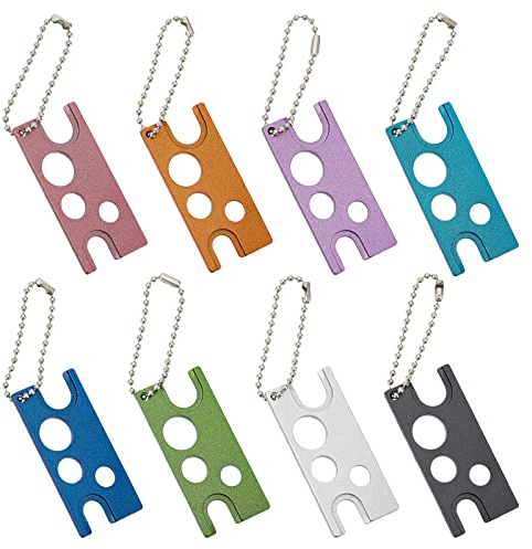 WEBEEDY 8pcs Ouvre-Bouteille d'huile Essentielle avec Porte-clés Multifonction dissolvant de métal Accessoire ouvre-clé Outil pour Billes roulantes et Bouchons sur la Plupart des Bouteilles