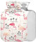 Flamingo Wärmflaschen mit Bezug, 1 l, kleiner Wärmbeutel, zur Schmerzlinderung, Rückenschmerzen, Heiß- und Kältetherapie, BPA-frei