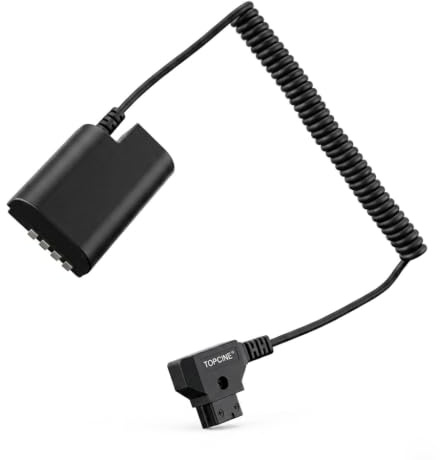 Topcine Câble adaptateur de batterie factice D-Tap vers DMW-BLF19 pour appareils photo Panasonic DMC GH3 GH4 GH5 GH5S