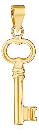 NKlaus Kettenanhänger Schlüssel 333 Gelb gold 8 Karat 19x7mm Talisman Amulett Anhänger 14405