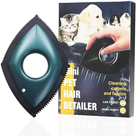 Portable Dog Hair Remover Cat Hair Remover Mini Pet Hair Detailer Pet Hair Remover Brush Car Hair Detailer for Auto Detailing Couch Furniture Lint and Carpet