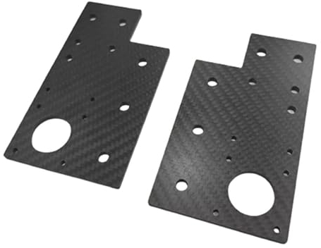 2 Stück V-Core 3.1 3D-Drucker IDEX Motorplatte, V1 Aluminiumlegierung Kohlefasermaterial 4 mm Dicke VC3 idex Upgrade (Color : Linear bracket, Size : Aluminum alloy)