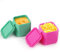 BOXOB 2pcs Salad Dressing Container 4oz for OmieBox, Dipping Sauce Container for Lunch Box Silicone Dips Containers Leakproof Sauce Cups with Lids for School Lunch Picnic Travel(Pink, Green)