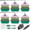 Flintronic Upgrade Seed Trays with Grow Light, 6 Pack 72 Cells, LED Full Spectrum, Timer Controller, Adjustable Brightness, Greenhouse Grow Plant Seed