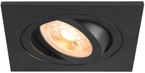 SLV NEW TRIA 75, Deckeneinbauleuchte, quadratisch, max. 10W GU10, schwarz