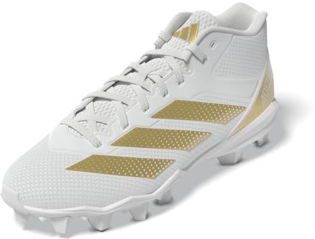 adidas Adizero Impact.2 Molded American Football, Zapatillas Hombre, Blanco Oro Blanco Metálico, 44 2/3 EU