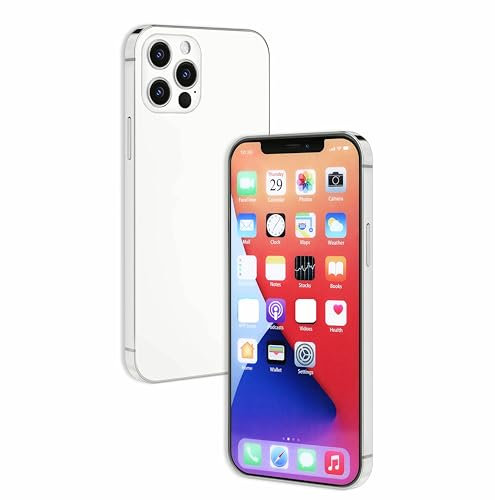 Mostrar juguete falso teléfono móvil modelo metálico no funciona réplica 1:1 teléfono para teléfono 12 Pro juguete falso teléfono móvil (piel 12 Pro pantalla a color plata)