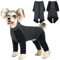 Hjyokuso Hundeoverall Mit Beinen, Hundeschlafanzüge, Hundepyjama Für Kleine Hunde, Hunde Schlafanzug Mit Reißverschluss, Body Hund Nach Op Für Chihuahua, Pomeranian, Yorkshire Terrier, Bichon Frisé
