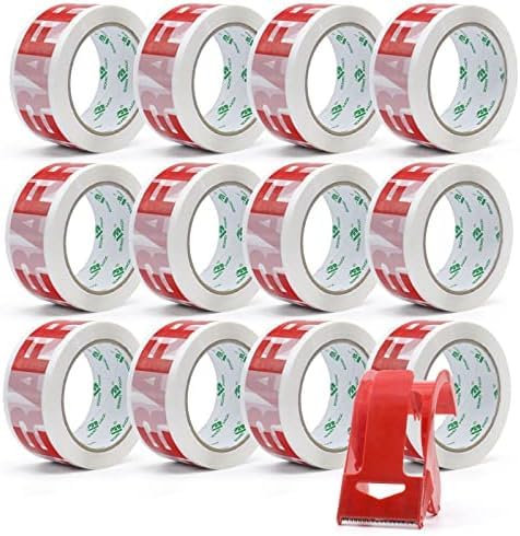 Generico 36 ROTOLI NASTRO ADESIVO CON SCRITTA FRAGILE 48X132 METRI PER IMBALLAGGIO