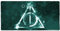 Harry Potter - Heiligtümer des Todes Logo, großes Gaming-Mauspad, Schreibtischunterlage mit genähten Kanten, rutschfeste Unterseite für Gamer, Zuhause und Büro, 31,5 x 15,7 cm