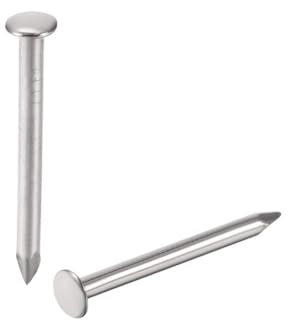 TOP-VIGOR 200Pcs Hardware Nails, 1.7mmx16mm Fiber Concrete Cement Wall Point Tip Nails, Wall Pins Tacks Nails for Woodworking, Panel Pins for Hanging Picture, Frame, Furniture, Construction, Silver