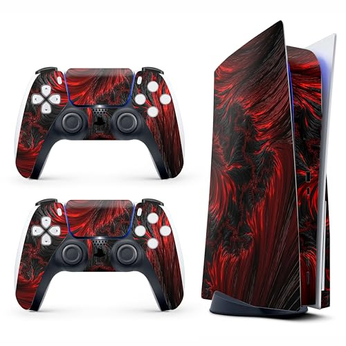 Skin for PS5 Sticker Cover – Blood Hell, compatible avec Disc Edition et Digital Edition (pas Slim Ver) – 2 skins de manette et habillage de console – Sans bulles, protection complète, imperméable,