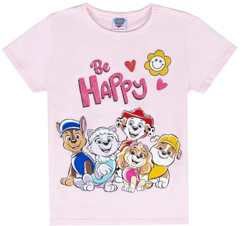 PAW PATROL T-Shirt mit Chase, Everst, Marshall, Skye und Rubble 82240, rosa