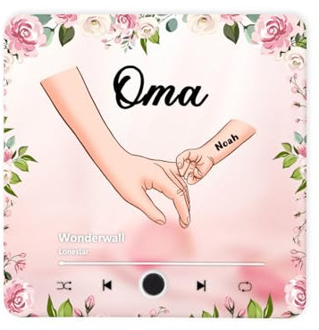 Personalised Music Fridge Magnet - Custom Heart Spotify Fridge Magnet with Engraved Name - Gifts for Mum Birthday, Mother’s Day, Anniversary, Home Decoration (Style 3)