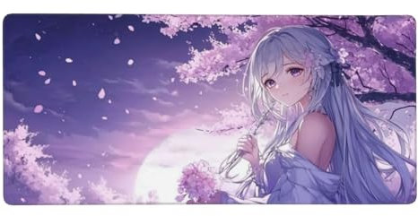 Tapis de Souris XXL 1000X400MM, Japon Tapis Souris Fille sous Main Bureau Accessoires avec Base en Caoutchouc Anti-Dérapage, 100X40CM Grand Tapis de Souris pour Bureau Decor, Cadeau Homme -1513