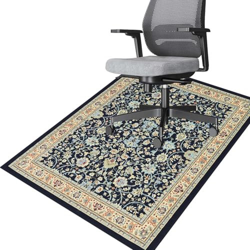 Office Chair Mats for Hardwood Floor, 90 x 120 cm Carpet Protector Chair Mat for Home and Office Floor Mat for Office Chair, Anti-Slip Computer Gaming Chair Mat Easy to Roll
