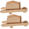 Yardwe 2 Pièces Petits Ornements de charrette Mini brouettes Mini Chariot brouettes Mini-brouettes Toys Maison de poupée brouettes en Bois Maison de poupée Chariot brouettes