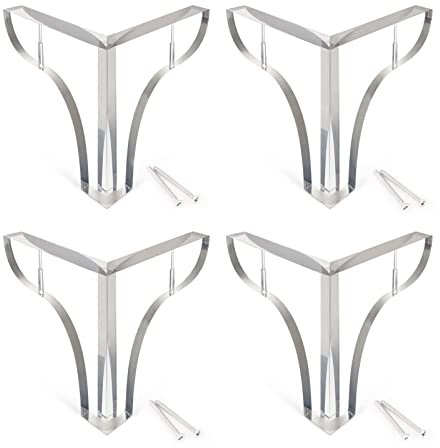 ACRaBoss Lot de 4 Pieds de Meubles En Acrylique Transparent Et Solide, Pieds de Canapé Robustes En Verre Organique Lisse Pour Table, Commode, Lit, Armoire/18 * 15Cm